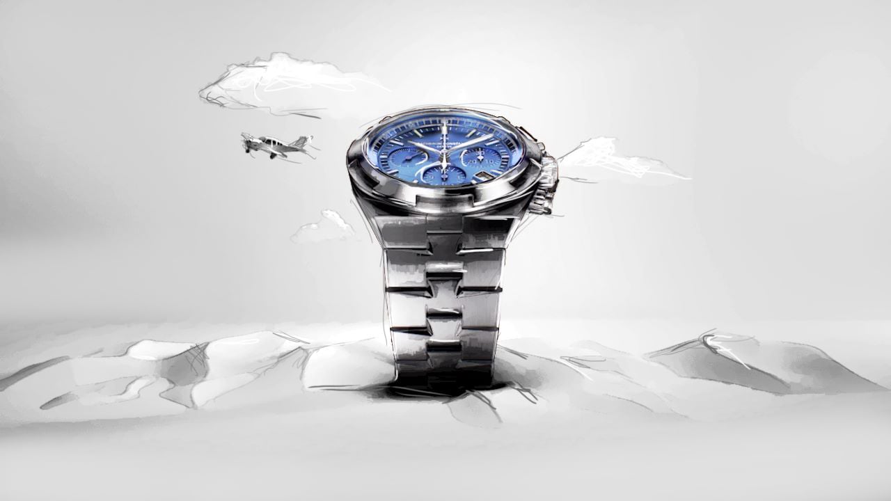 Illustration of the Vacheron Constantin watch in a desert environnement