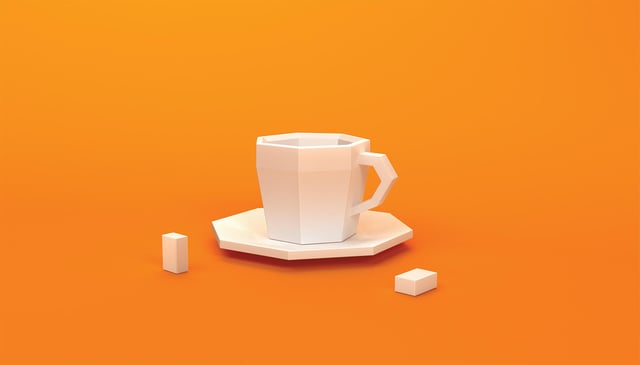 3D Cup low poly model