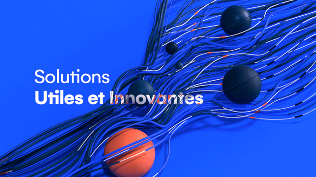 Organic 3D lines flowing around big spheres for a motion design film