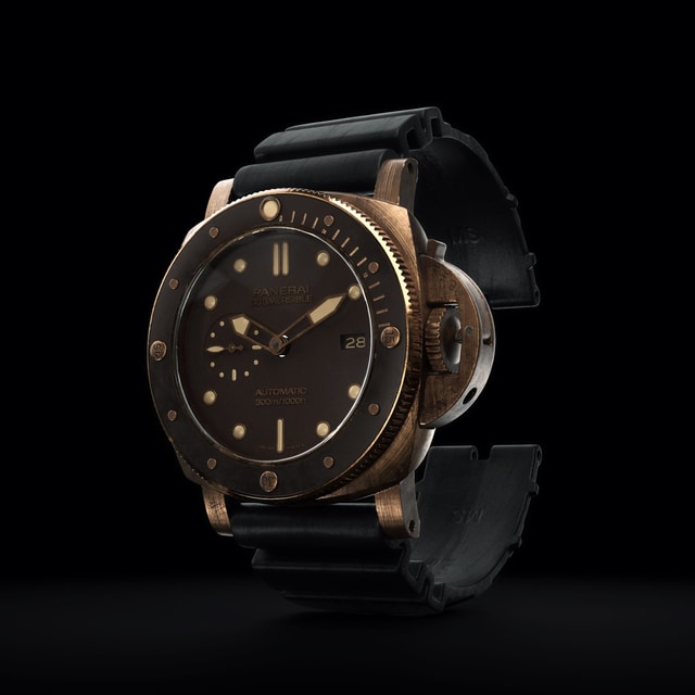 3D render of the Bronzo Panerai watch