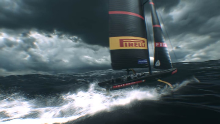 Still images from our VR experience 3D animation for Panerai and Luna Rossa
