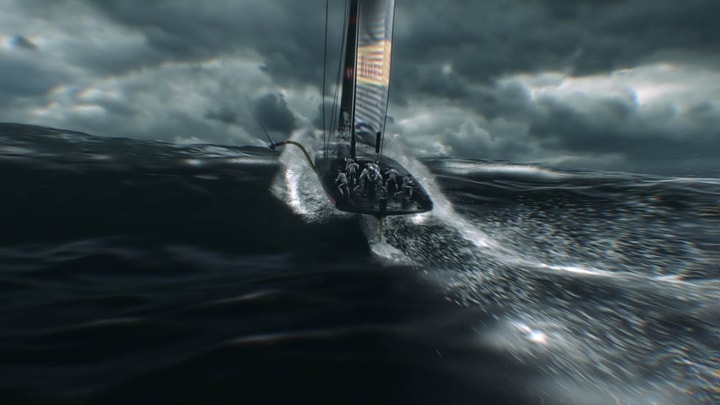 Still images from our VR experience 3D animation for Panerai and Luna Rossa