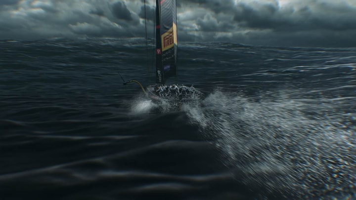 Still images from our VR experience 3D animation for Panerai and Luna Rossa