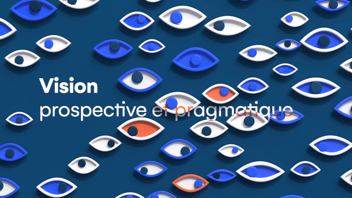 Multiple and colorful 3D eyes for motion design