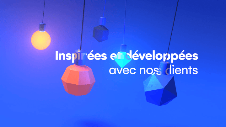 Colorful and abstract hanging lamps in 3D for motion design
