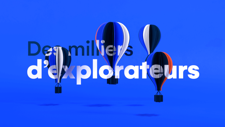 Stylized 3D hot air balloons for motion design