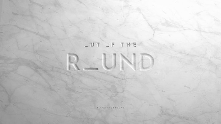 3D render of a text carved in a marble material