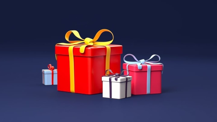 3D gift boxes animation