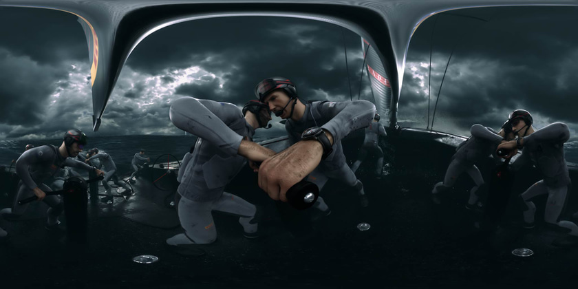 Stereoscopic VR 3D render of our Luna Rossa animation