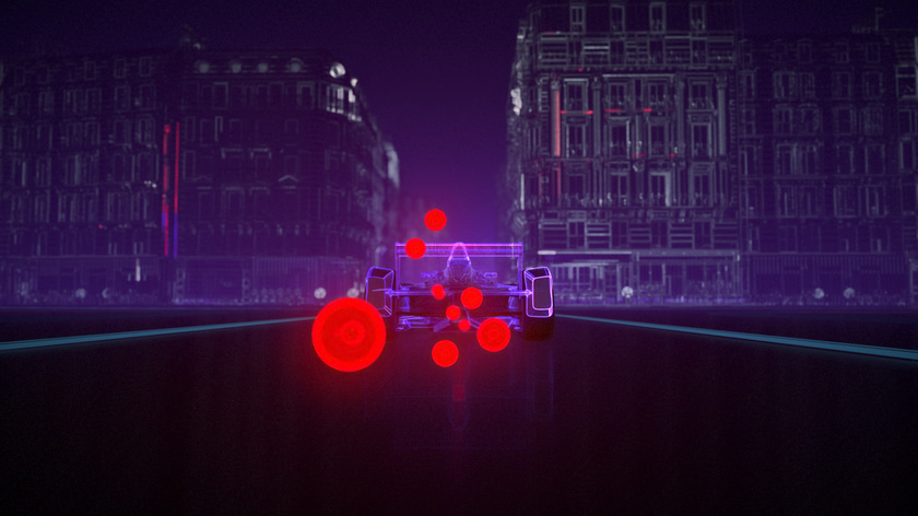 Still frame from our motion design animation for the Formula E 2016 Trailer