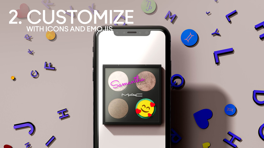 3D Motion design with colored emojis behind a phone