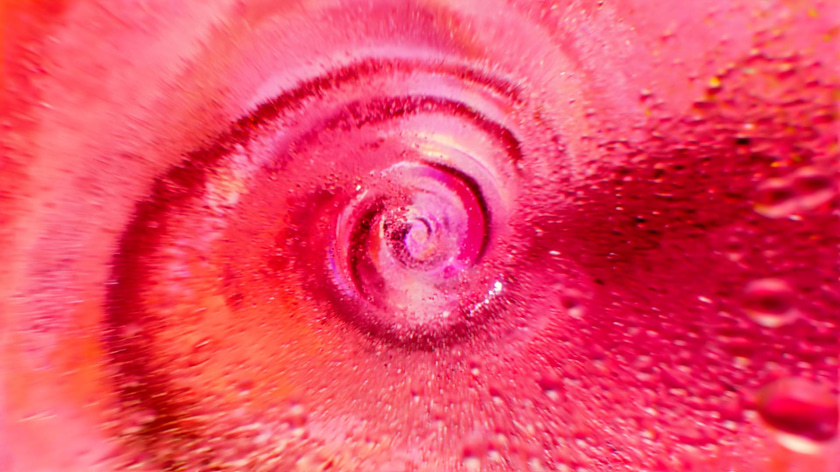 3D bubbles simulations inside a champagne bottle made with x-particles in cinema 4D
