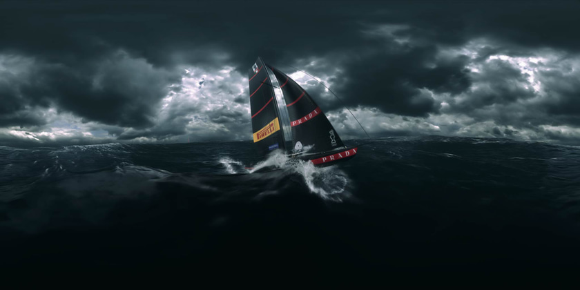 Stereoscopic VR 3D render of our Luna Rossa animation