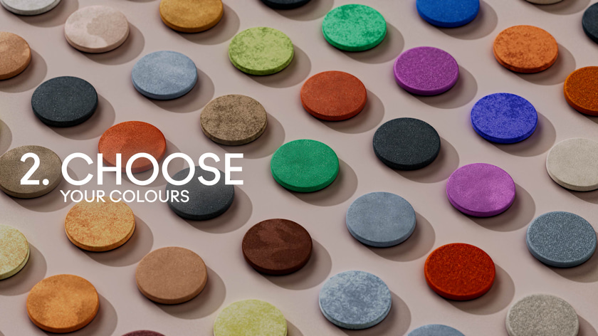 3D Motion design with cosmetic colored powder