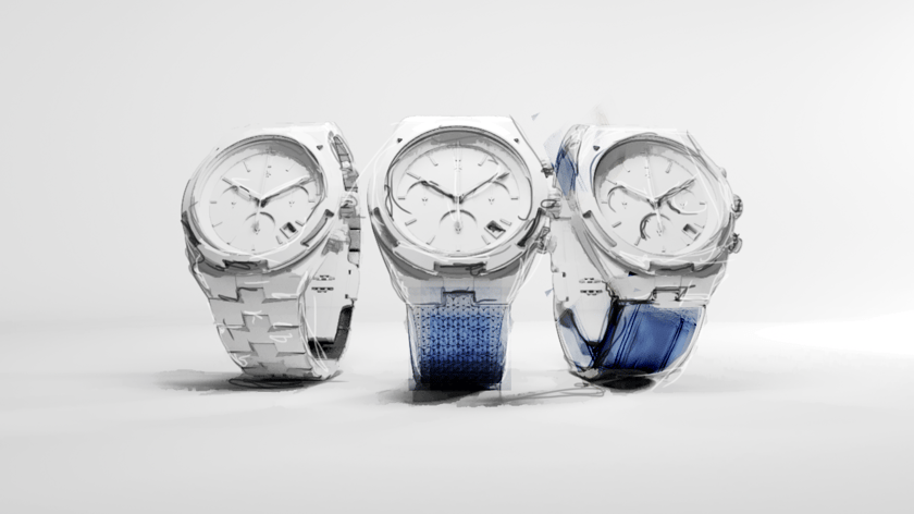 Storyboard illustration of our Vacheron Overseas watch animation