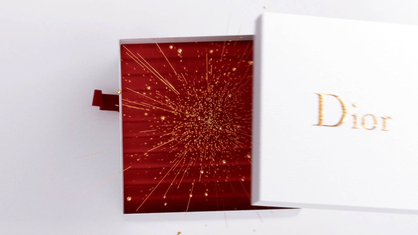 3D Dior boxes render from the CNY 3D animation