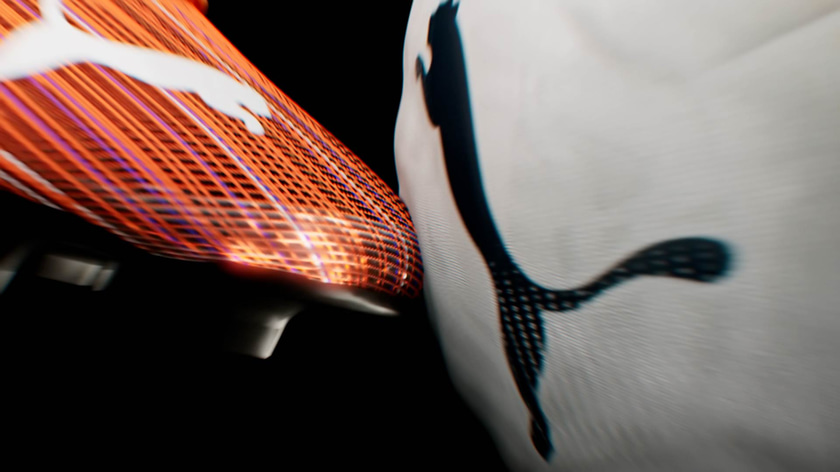 3D animation of the contact between the soccer shoe and the ball