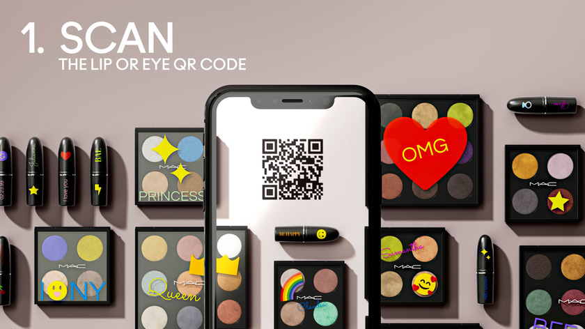 3D render of various MAC cosmetic products with customization variants