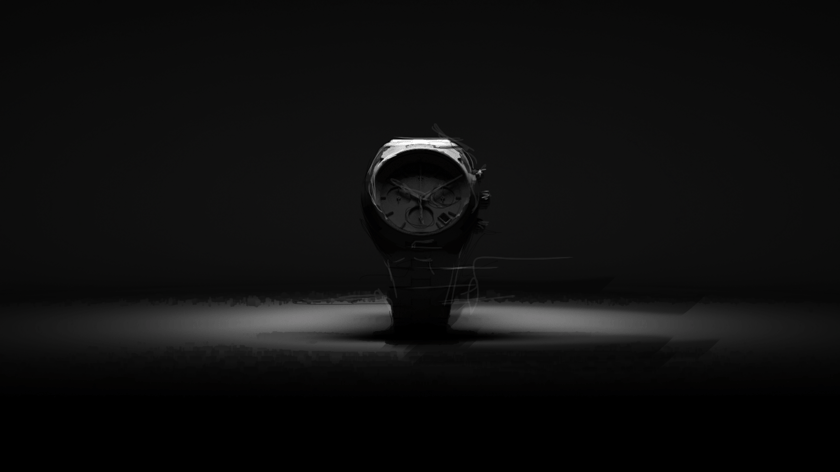 Storyboard illustration of our Vacheron Overseas watch animation
