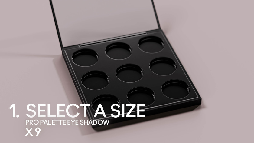 3D render of cosmetic palette for MAC