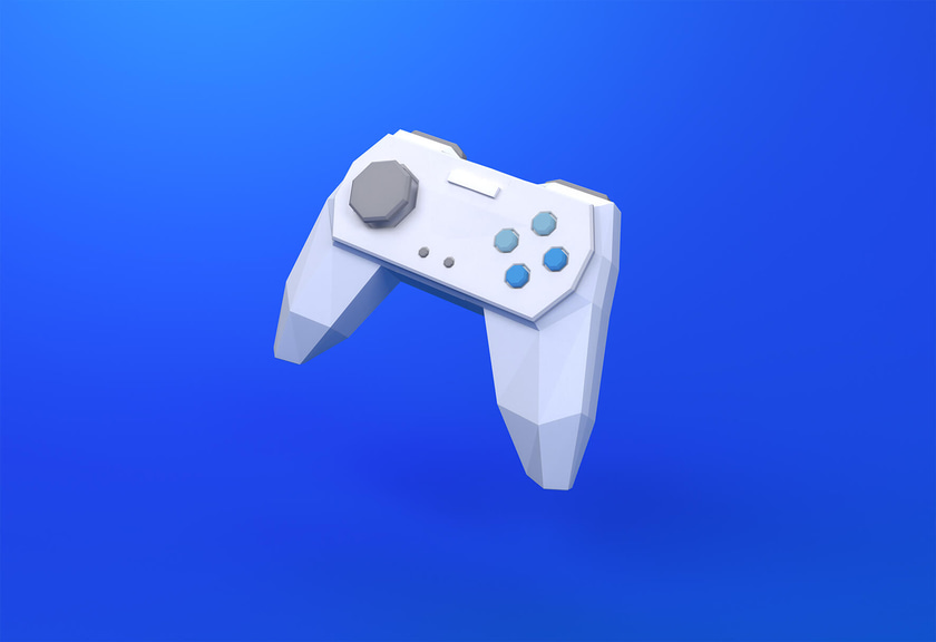 3D Low Poly Gamepad model