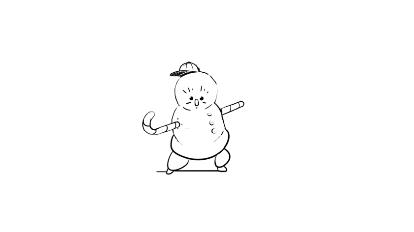 Character Design sketch of a cute snowman