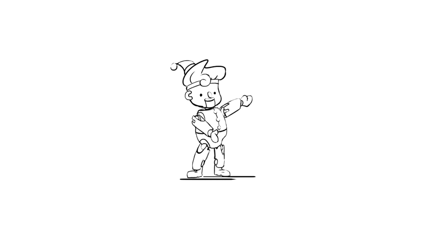Character Design sketch of a stylized Christmas Elf