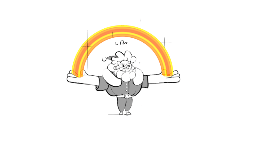 Character Design sketch of a stylized Santa Claus