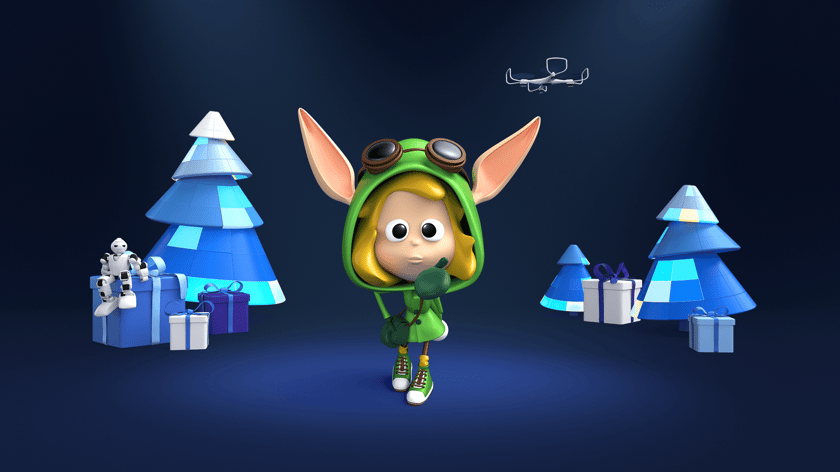 3d character toon of a Christmas Elf