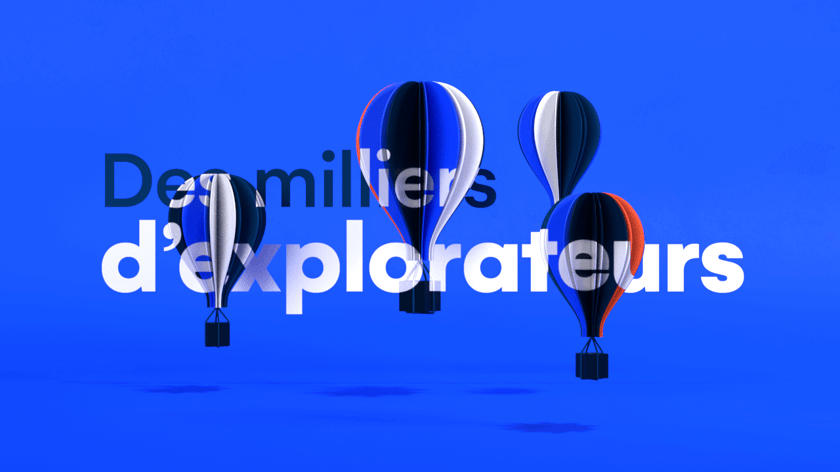 Stylized 3D hot air balloons for motion design