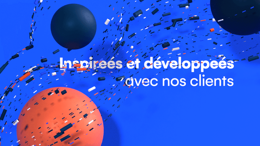 Flowing 3D particles around big spheres for a motion design film