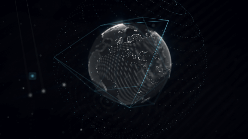 Sci-fi 3D earth globe made of particles with Plexus and After Effects