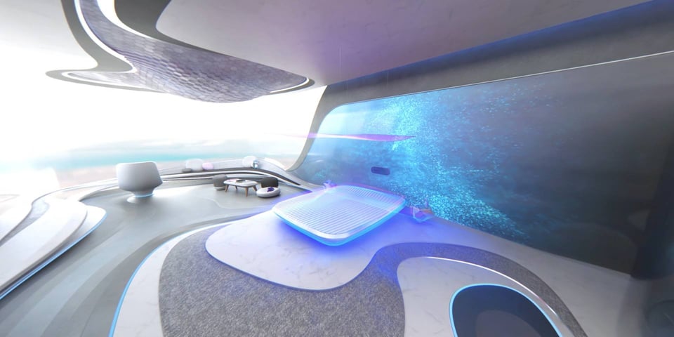 50 ans Futuristic bedroom